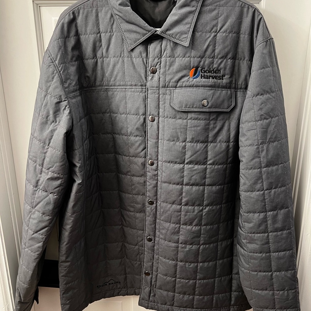 Eddie Bauer Men's Grey Quilted Jacket
